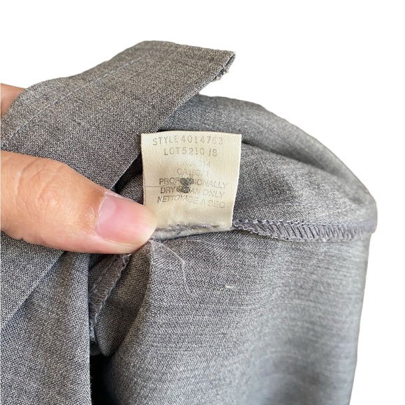 Theory Gray Button Down Collared Shirt 3/4 Sleeve Size Medium - Picture 5 of 8